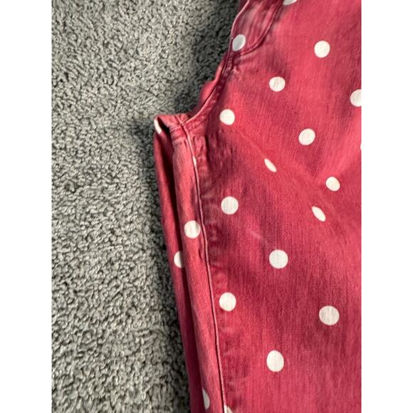 Paige Verdugo Ultra Skinny Jeans Womens 29 Red White Polka Dot Stretch Ladies - Picture 15 of 16
